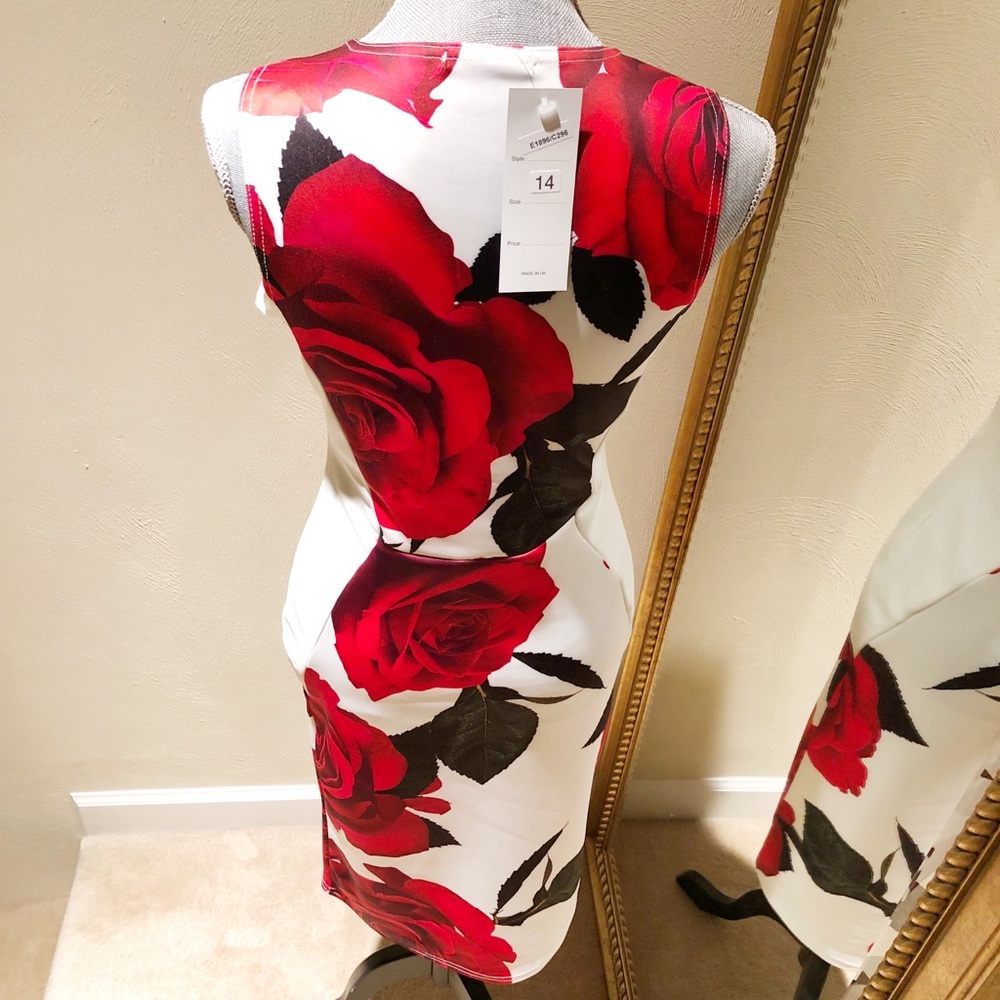 🌼NWT LAST ONE Gorgeous Floral BodyCon Print Dress - Picture 2 of 2